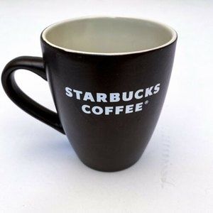 Starbucks 2008 Matte Dark Brown Two Tone 12 oz. Coffee Mug